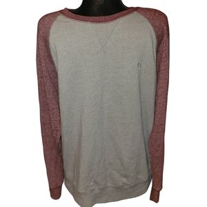 Element Gray and Burgundy Raglan Sweatshirt L